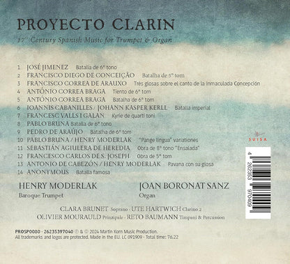 Proyecto Clarin: 17th Century Spanish Music for Trumpet & Organ