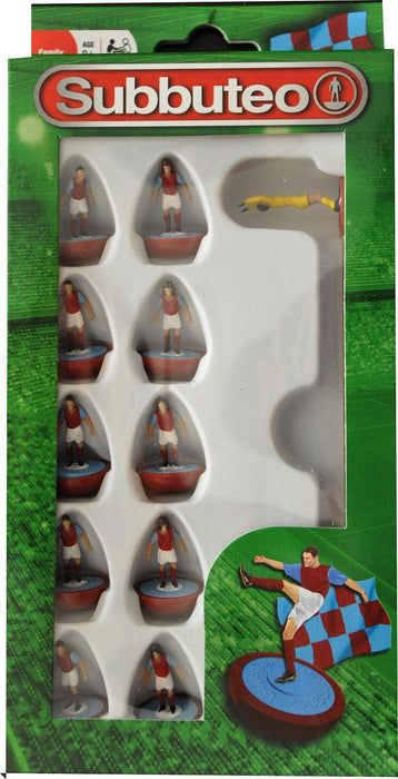 Subbuteo Football Team Set (Claret/ Blue