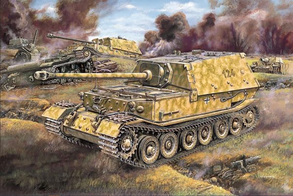 1/35 WW.II German Sd.Kfz.184 Ferdinand Heavy Tank Destroyer Kursk 1943 con camión mágico/barril de aluminio