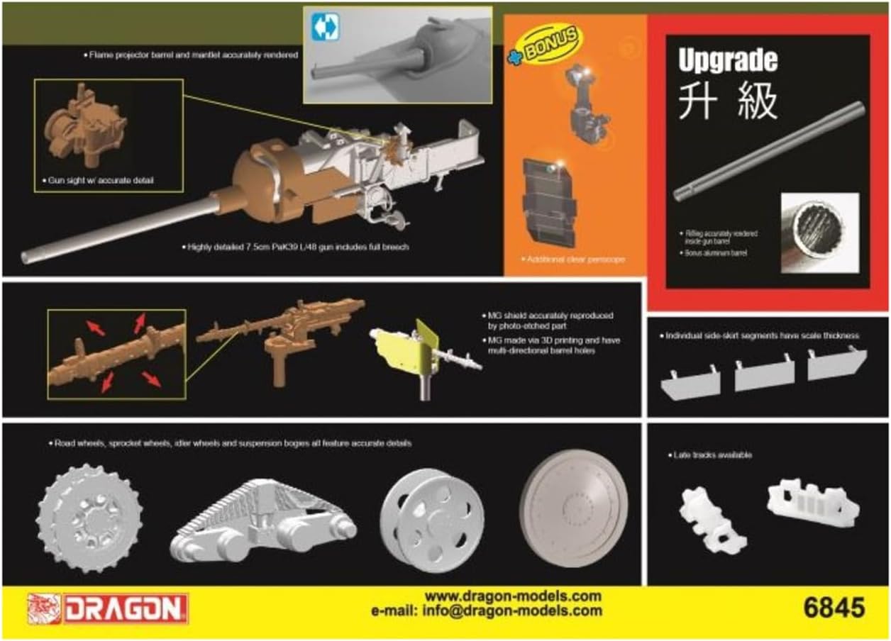 1/35 WW.II German Tank Destroyer/Flare Tank Hetzer, Medium Production Type, 2-in-1 Plastic Model