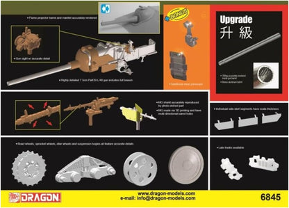1/35 WW.II German Tank Destroyer/Flare Tank Hetzer, Medium Production Type, 2-in-1 Plastic Model