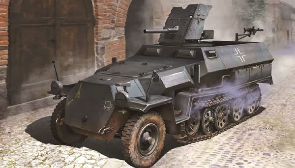1/35 WW.II German Army Sd.Kfz.251/10 Ausf.C 1.5 inch (3.7 cm) Anti-Tank Gun Equipped Plastic Model