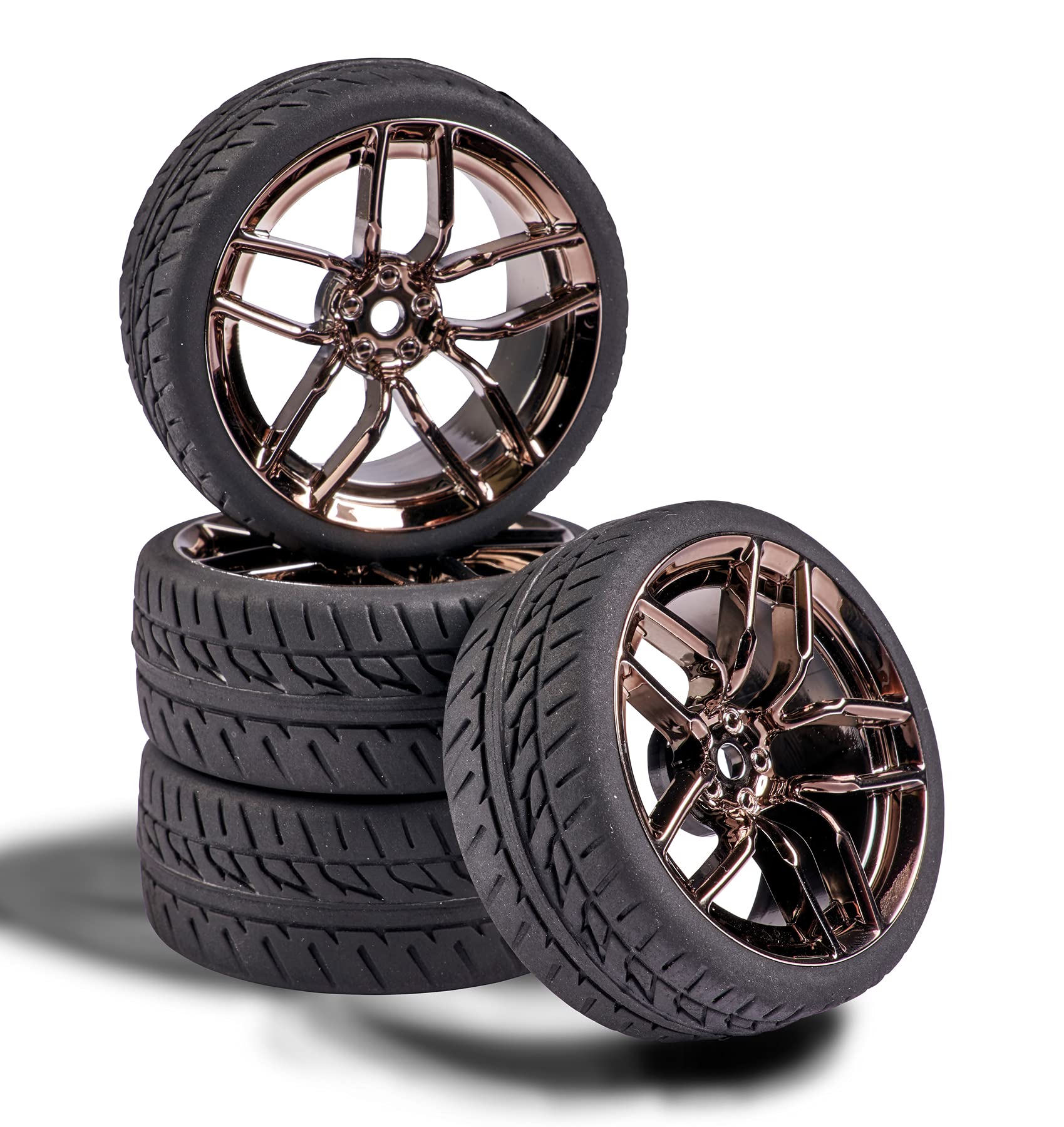 Carson 500900161 1 Wheel 10 Sp. Design (4) Smoke/ch-Model Building Accessories, Spare Part, Tuning, tyre Set