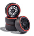 Carson Modellsport Road Complete Y-Spokes Black, red 4 Pieces 500900157 1:10 Drift Wheel (4) Model Construction Accessories, Spare Part, Tuning, Tyre Set