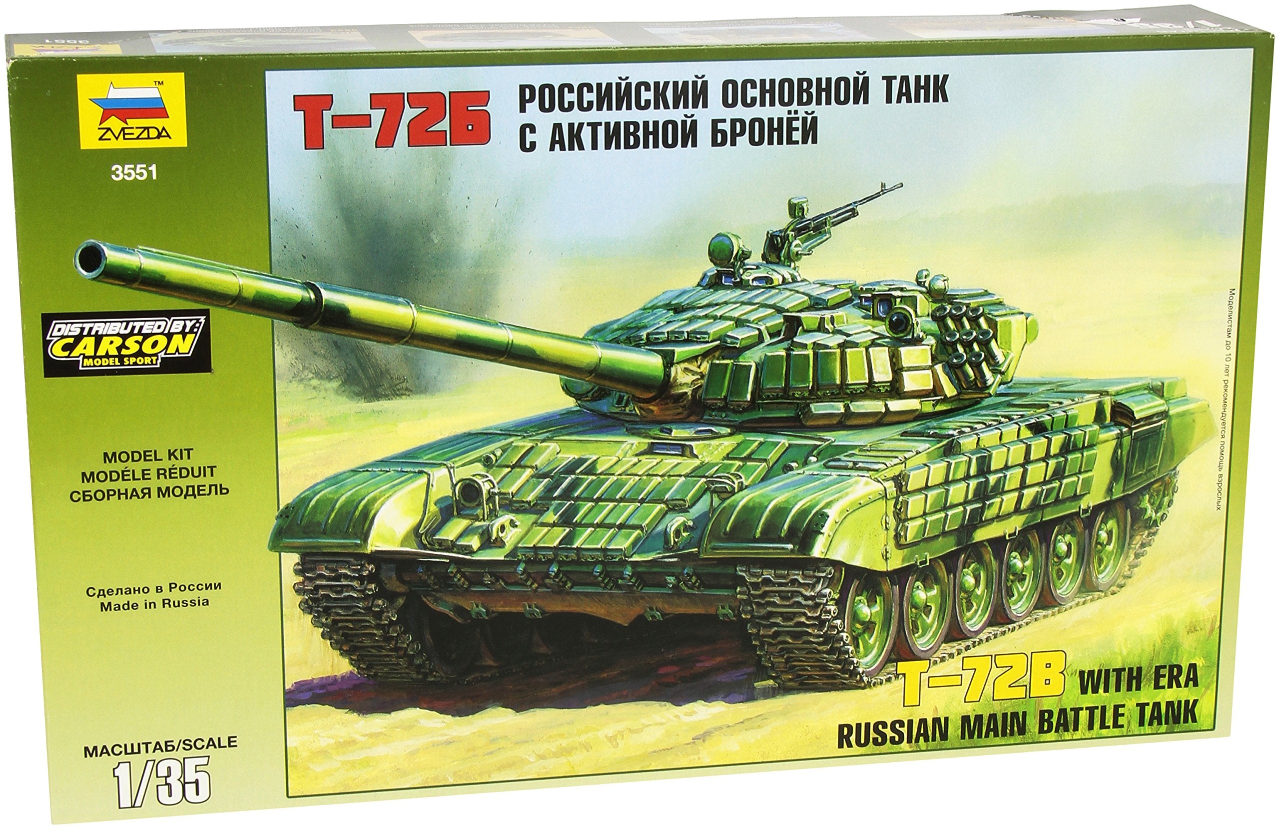 Zvezda 500783551 – Tank – 1:35 T-72 w/ERA