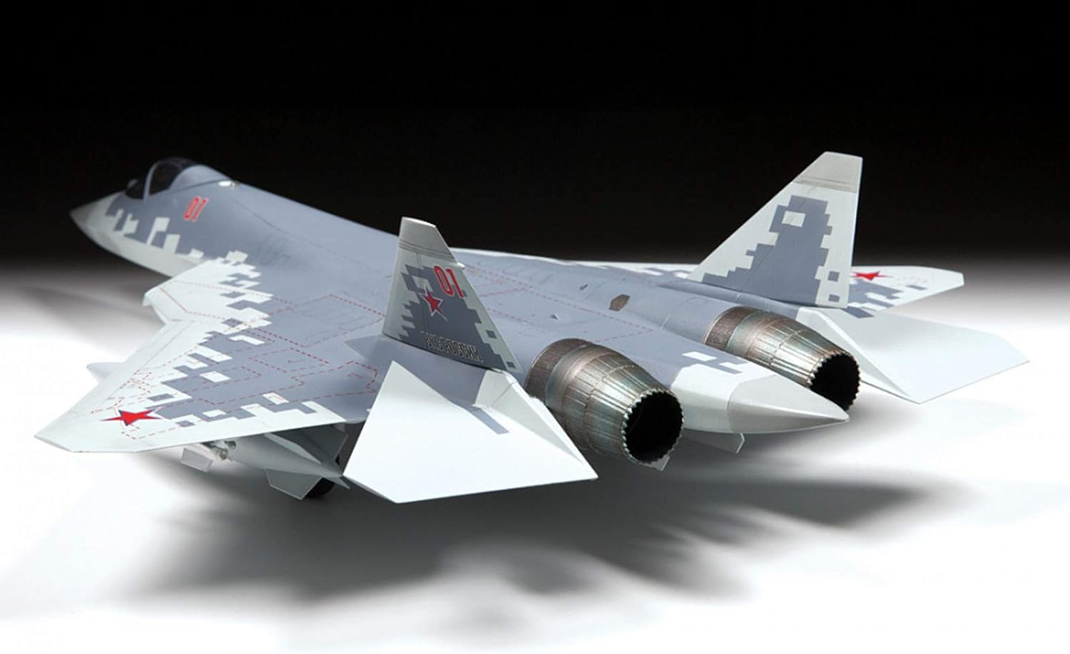 Zvezda 530004824 1:48 Sukhoi SU-57 Plastic Building Kit, Assembly Kit, Detailed Replica Multicoloured