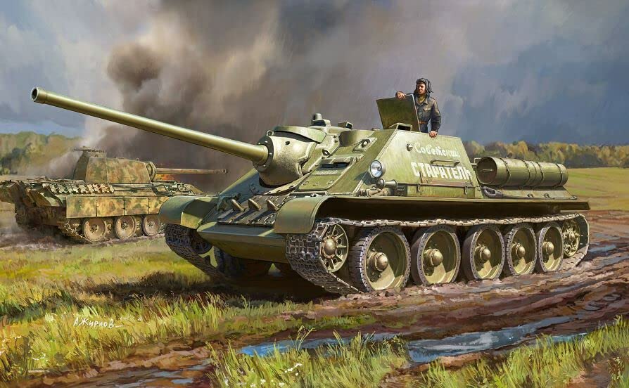 Zvezda - 1/100 SOVIET TANK DESTROYER SU-85 (4/23) *