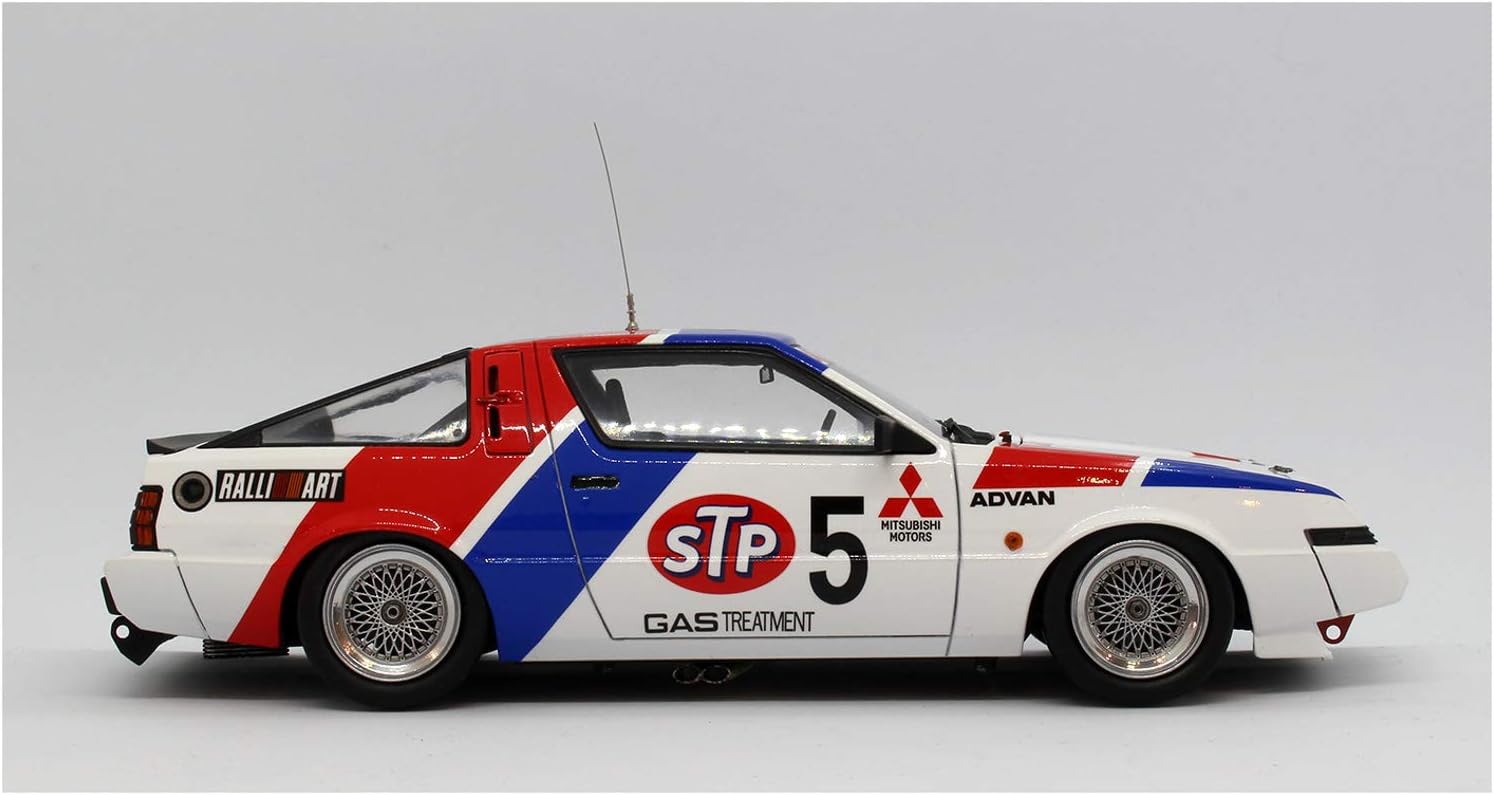 1:24 scale 1987 Mitsubishi Starion Group A JTC Version 1:24th scale model kit by Aoshima BeeMax. Officially Licenced by Mitsubishi Motors.