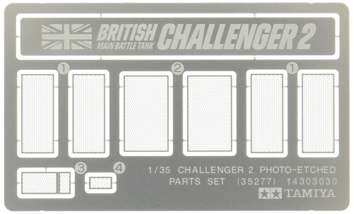 Military Minatures Challenger 2 Photo-Etched Parts Set - 1:35 Scale Military - Tamiya