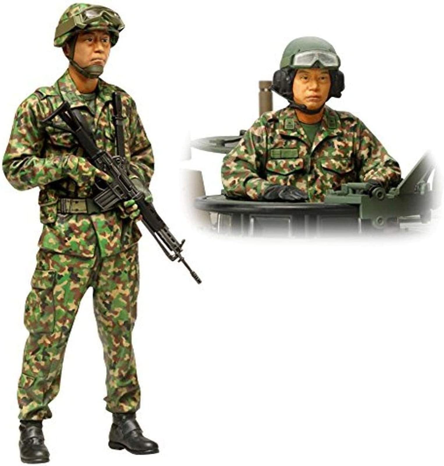 TAMIYA Dickie 300036316 Plastic Model Building 1:16 Figures JGSDF Tank Crew, 2