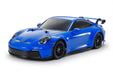 Tamiya 47496 1:10 RC Porsche 911 GT3 (992) Blue TT-02 Remote Control Car, RC Vehicle, Model Building, Kit for Assembly, Hobby, Crafts, RC Model Making