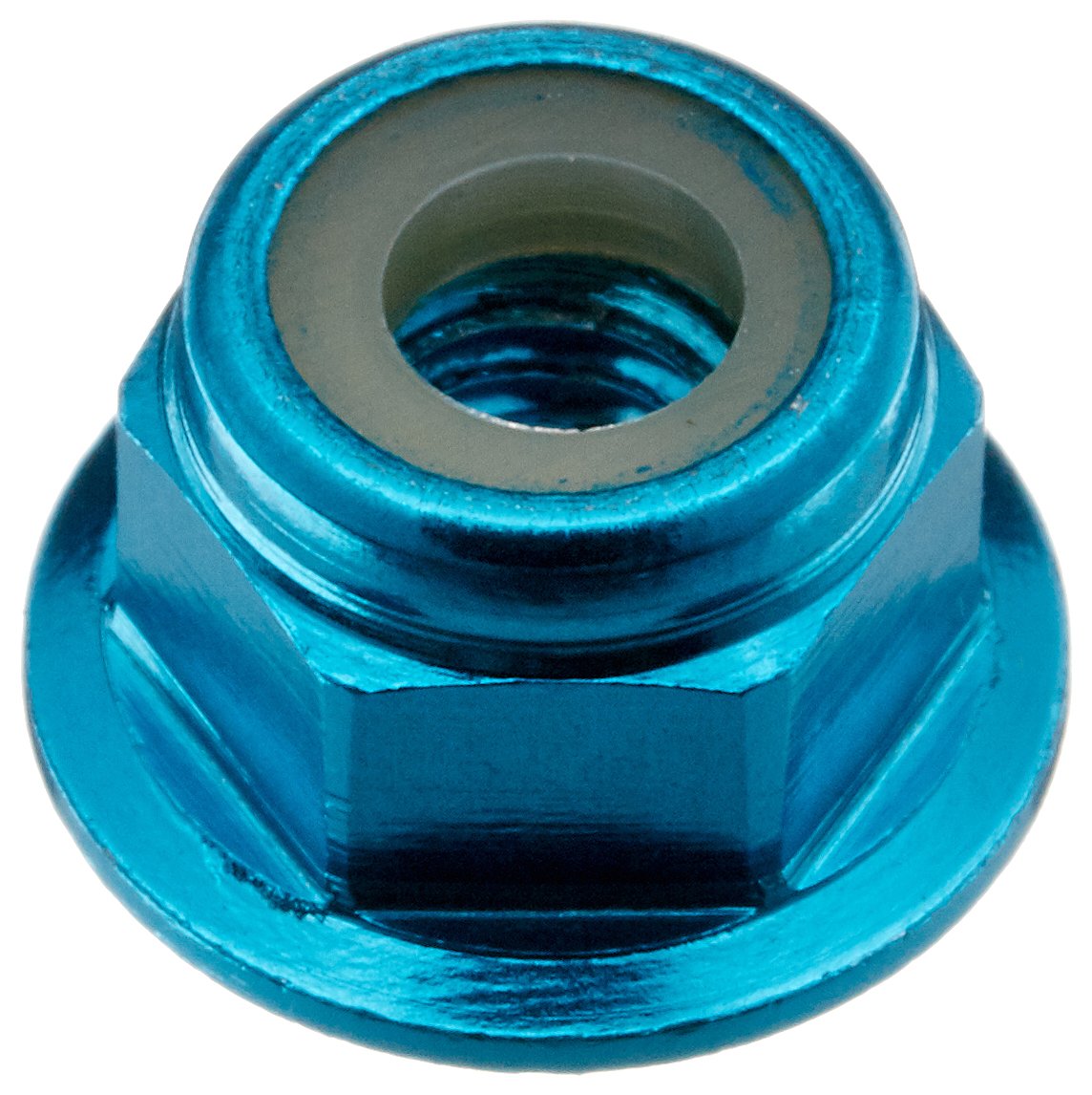 TAMIYA 300053159 - Aluminium Stop Nut Blue Anodised (5), 4 mm