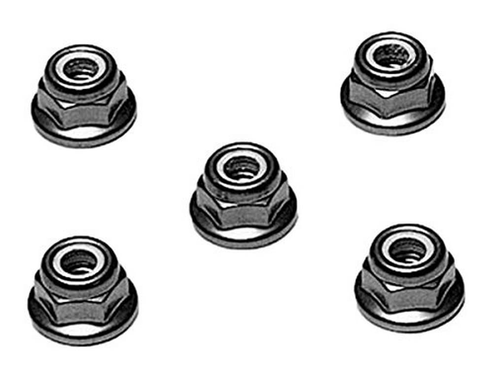 Tamiya 300053160 Aluminium Stop Nut Anodised Red (5), 4 mm