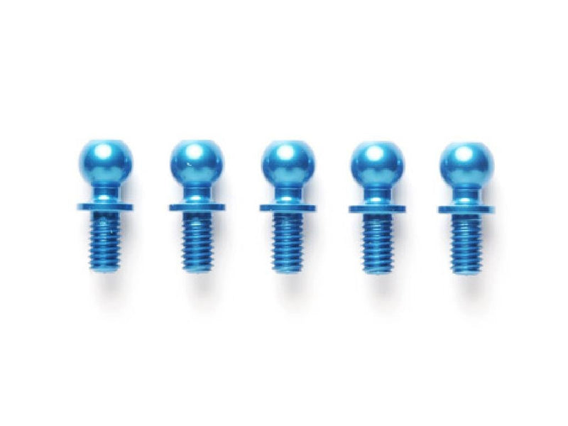 TAMIYA 300053906 - DB-01 Aluminium Ball Head, 5 x 5 mm, Pack of 5, Blue Anodised