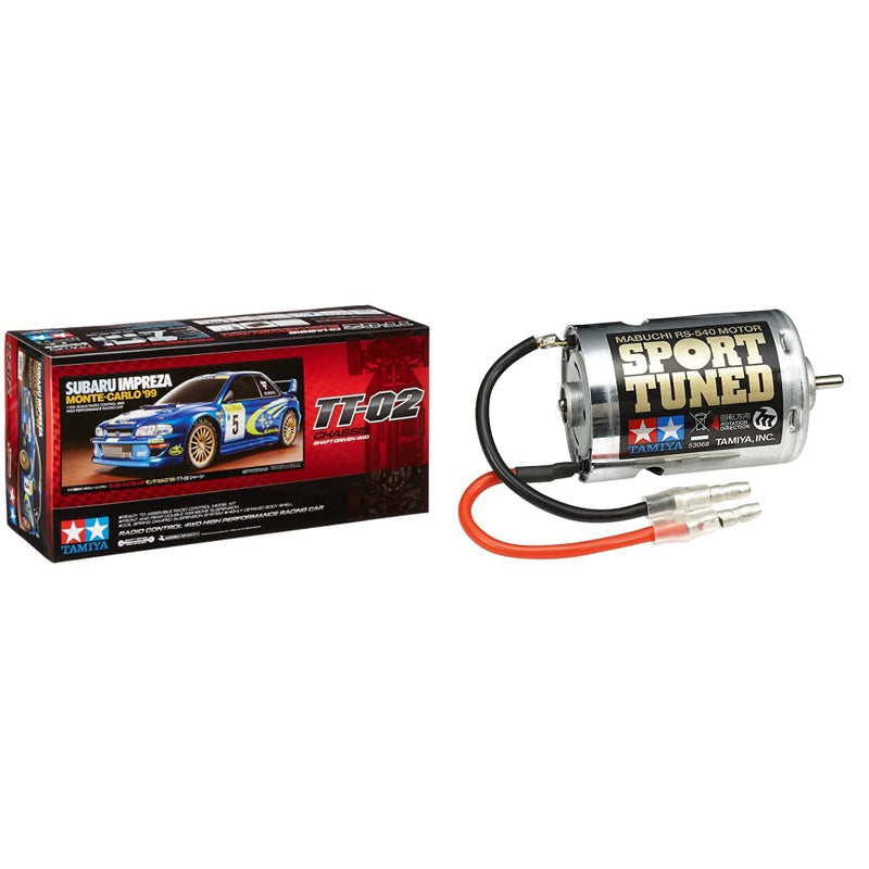 Tamiya 58632 – 1:10 RC Subaru Impreza MC 99 TT-02 Model Car & 300053068 Electric Motor 540 Sport Tuned + Electric Motor 540 Sport Tuned