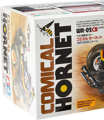 TAMIYA TAM58666 58666-1:10 RC Comical Hornet (WR-02CB), Remote Controlled Car/Vehicle, Model Building, Hobby Assembly, Black