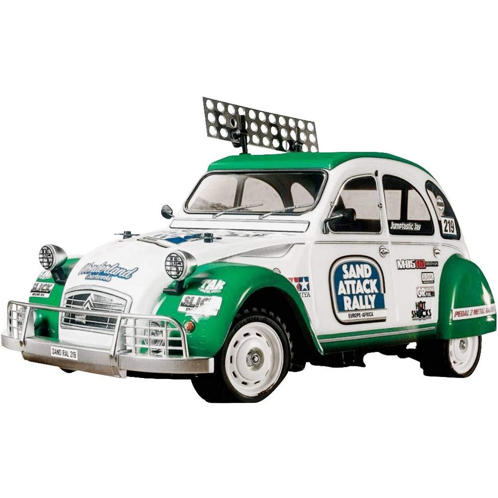TAMIYA Citroen 58670 1:10 RC 2CV Rally (M-05Ra), Remote Controlled Car/Vehicle, Model Building, Hobby Assembly, White