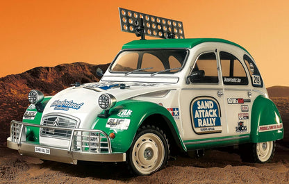 TAMIYA Citroen 58670 1:10 RC 2CV Rally (M-05Ra), Remote Controlled Car/Vehicle, Model Building, Hobby Assembly, White