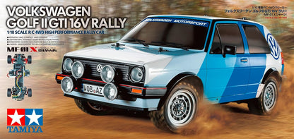 Tamiya 58714 1:10 RC VW Golf II GTI 16V Rally MF-01X - ferngesteuertes Auto, Fahrzeug, Modellbau, Zusammenbauen, Hobby, RC Bausatz, unlackiert