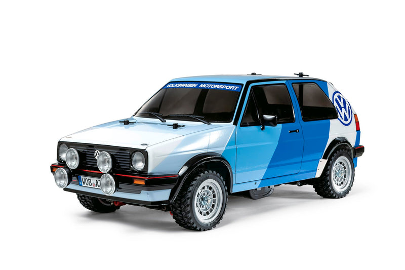 Tamiya 58714 1:10 RC VW Golf II GTI 16V Rally MF-01X - ferngesteuertes Auto, Fahrzeug, Modellbau, Zusammenbauen, Hobby, RC Bausatz, unlackiert