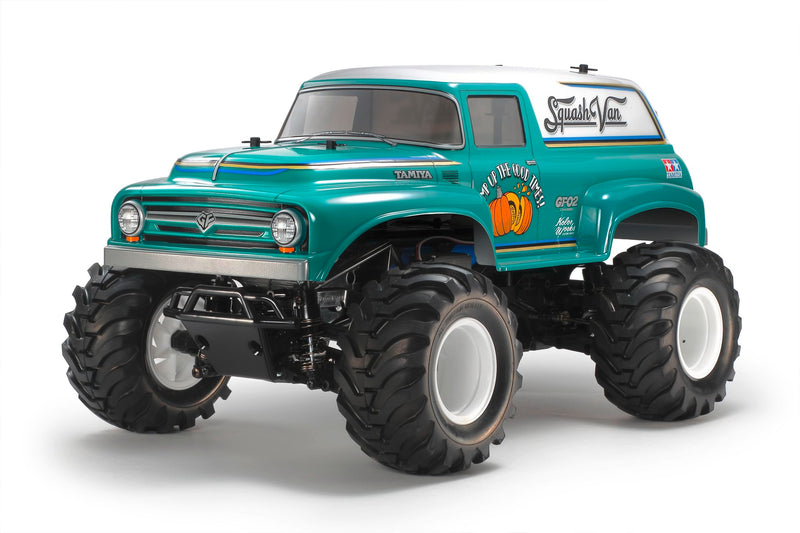TAMIYA 58725 1:10 Squash Van 4WD GF-02-Remote Controlled Car, Vehicle, Model Building, Assembly, Hobby, RC Kit, Unpainted