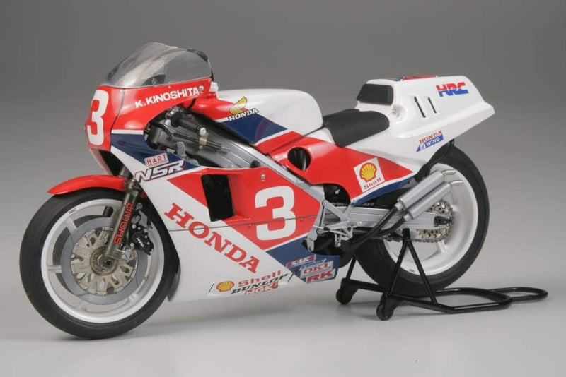 Tamiya Honda 14099 NSR 500 Factory Colour 1:12 Motorbike Model Kit, Unvarnished, Mittel