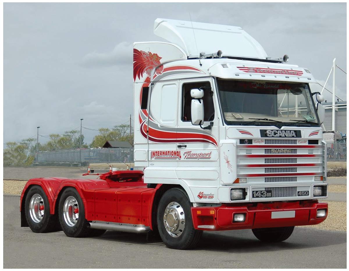 Italeri 3944S Scania Streamline 1:24 Scale 143H 6x2, Faithful Replica, Model Making, Crafts, Hobby, Gluing, Plastic Construction Kit, Assembly, Multicoloured, Mittel
