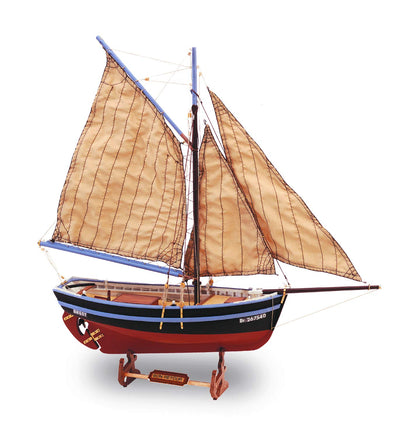 Artesanía Latina 19007. Wooden Ship Model French Fishing Boat Bon Retour 1:25 Scale. Modeling Kit to Be Built