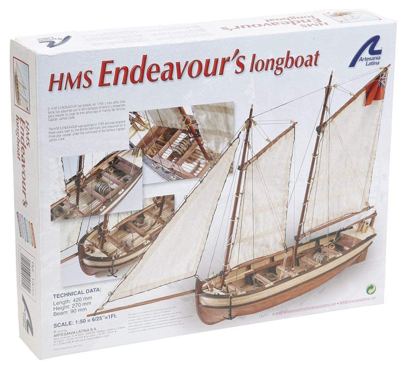 Artesanía Latina 19015. Wooden ship model HMS Endeavour Captain's Boat 1/50