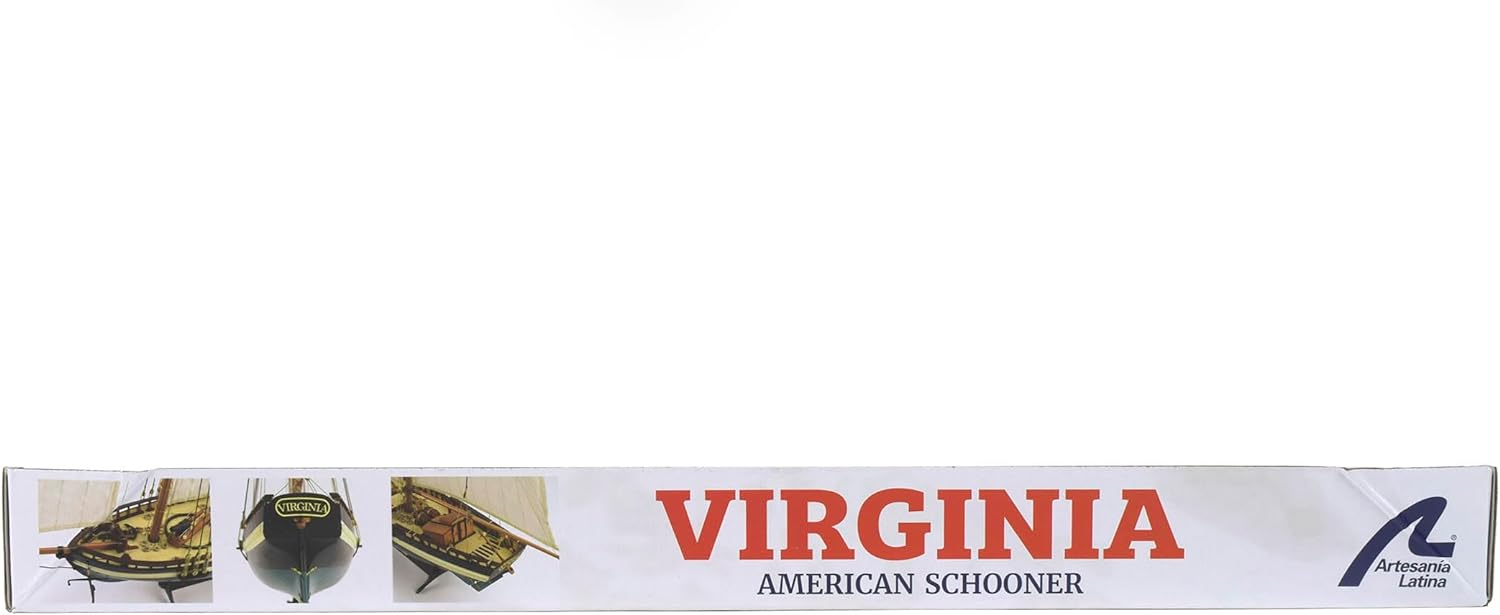 Artesanía Latina - Wooden Ship Model – American Schooner, Virginia – Model 22115, 1:41 Scale – Models to Assemble – Beginner Level