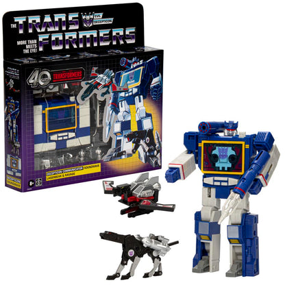 The Transformers Retro G1 figurine Decepticon Communicator Soundwave with Laserbeak & Ravage 18 cm