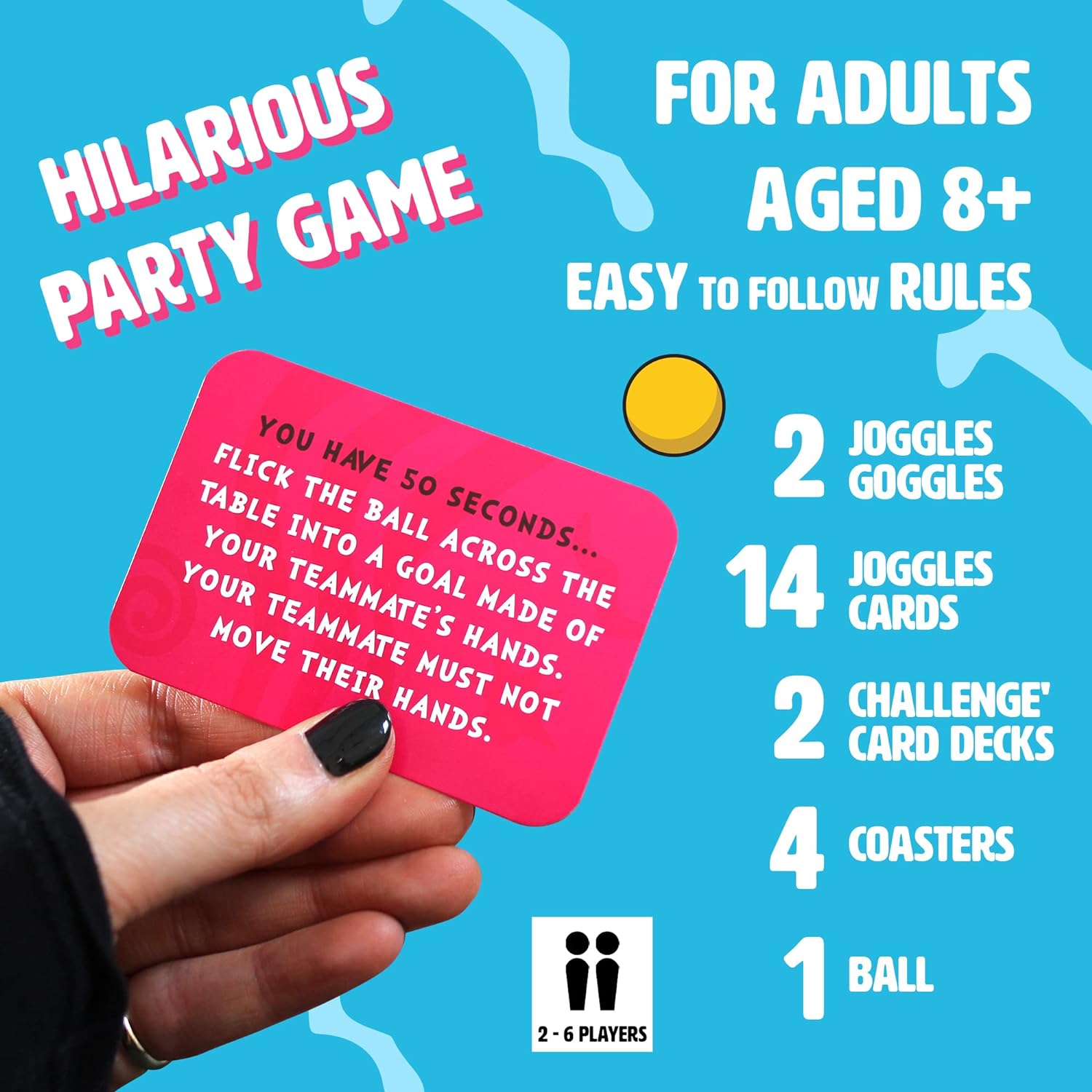 Ginger Fox Joggles Party Game. Change The Way You See Things By Putting On The Joggles Goggles And Completing Hilarious Challenges Whilst Your Left And Right Vision Are Switched The Wrong Way Around.