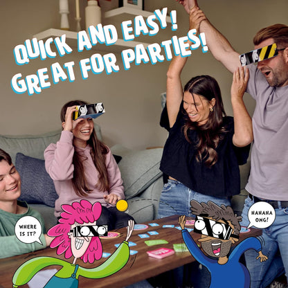 Ginger Fox Joggles Party Game. Change The Way You See Things By Putting On The Joggles Goggles And Completing Hilarious Challenges Whilst Your Left And Right Vision Are Switched The Wrong Way Around.