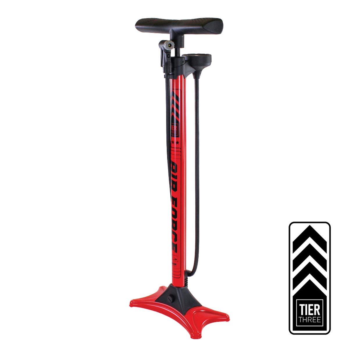 Serfas, Air Force 3 Floor Pump, Red