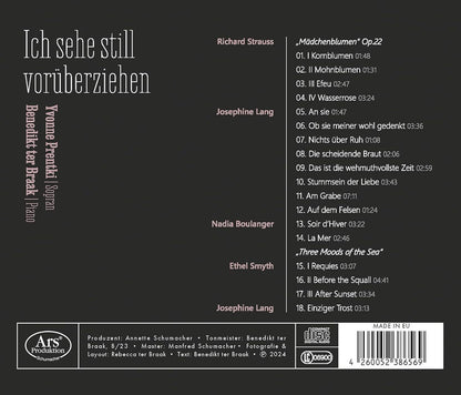 Yvonne Prentki/Benedikt Ter Braak: Ich Sehe Still Vorüberziehen: Lieder Von Richard Strauss/Josephine Lang/Nadia Boulanger & ...