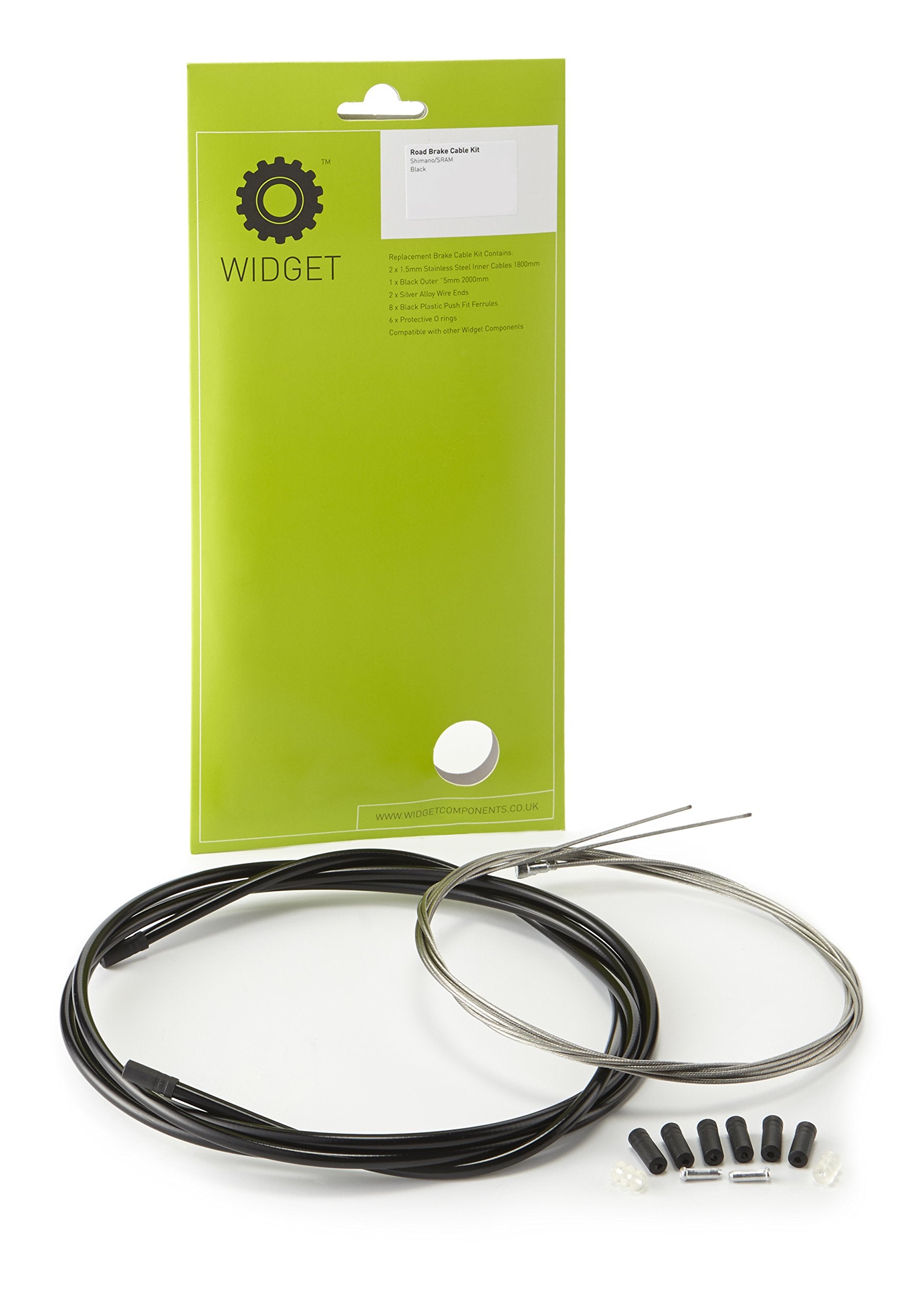 Widget Components, Road Brake Cable Kit, Compatible with Shimano/SRAM, black, Set