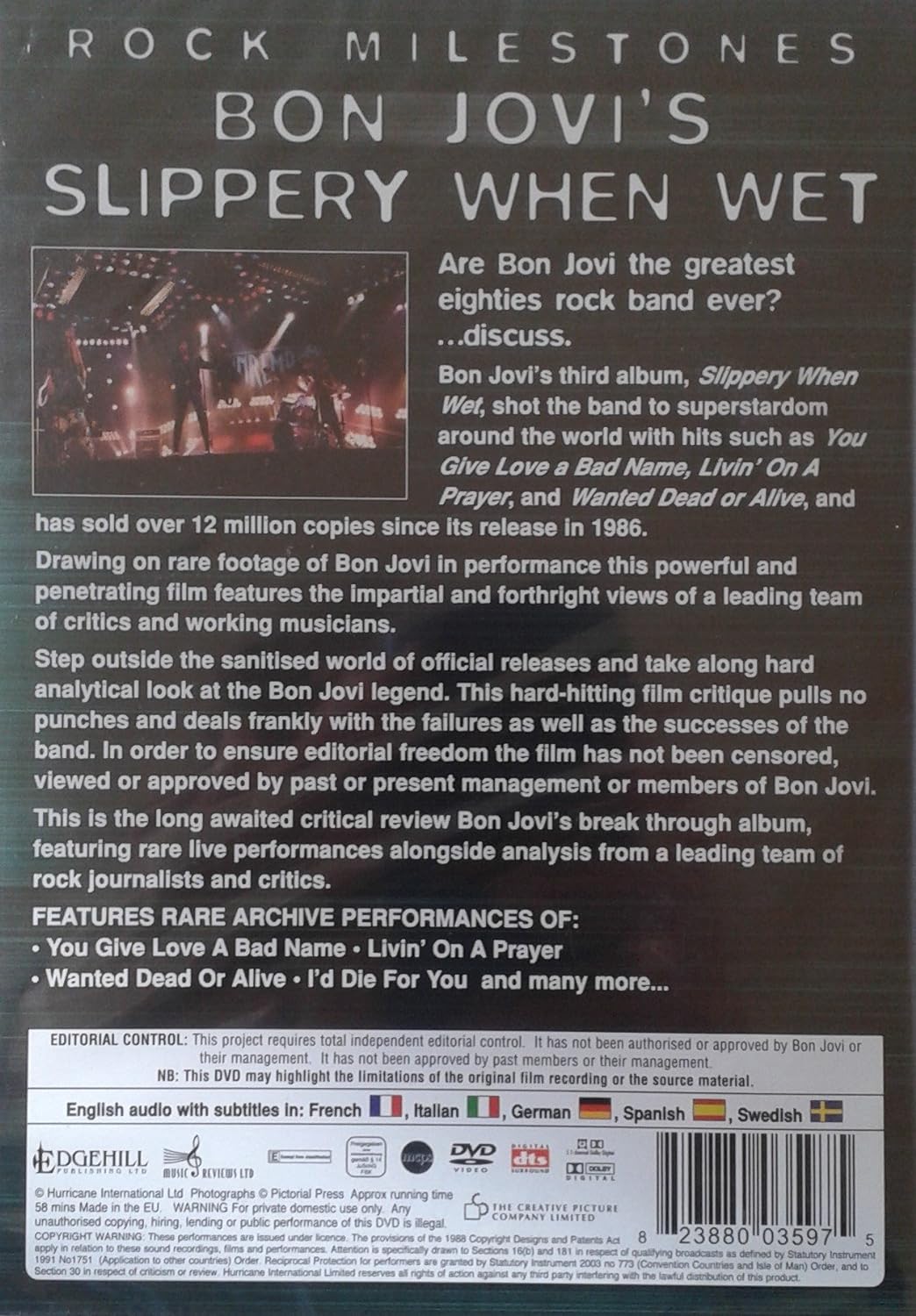 Bon Jovi's: Slippery When Wet