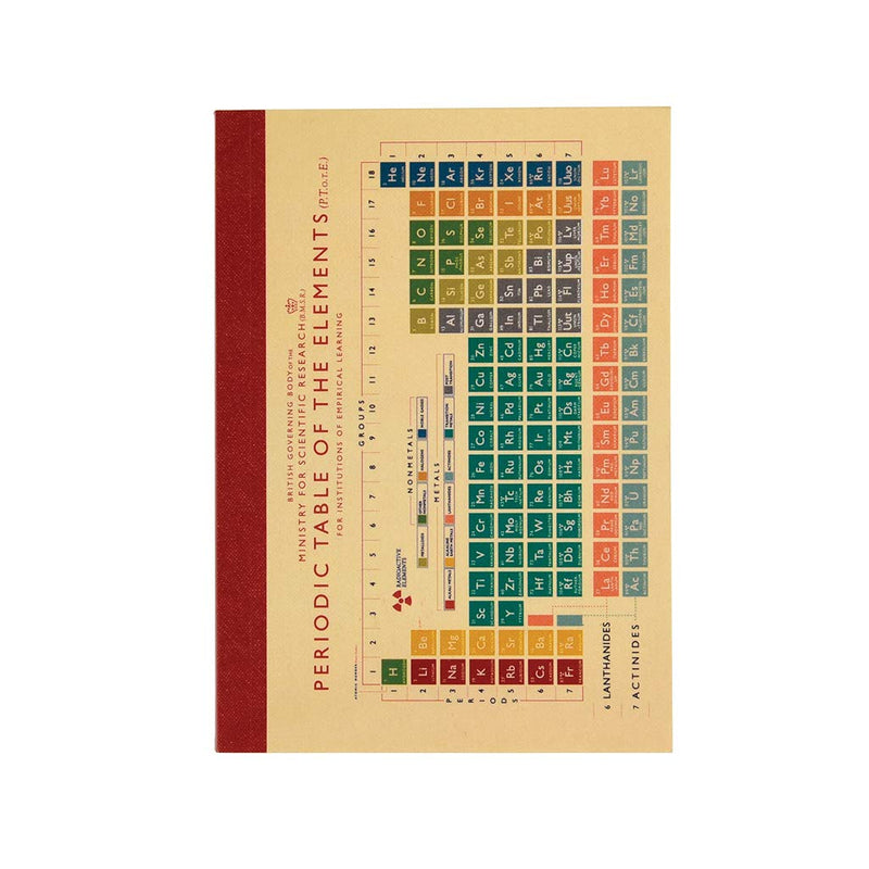 Rex London Periodic Table Blank A6 Lined Notebook