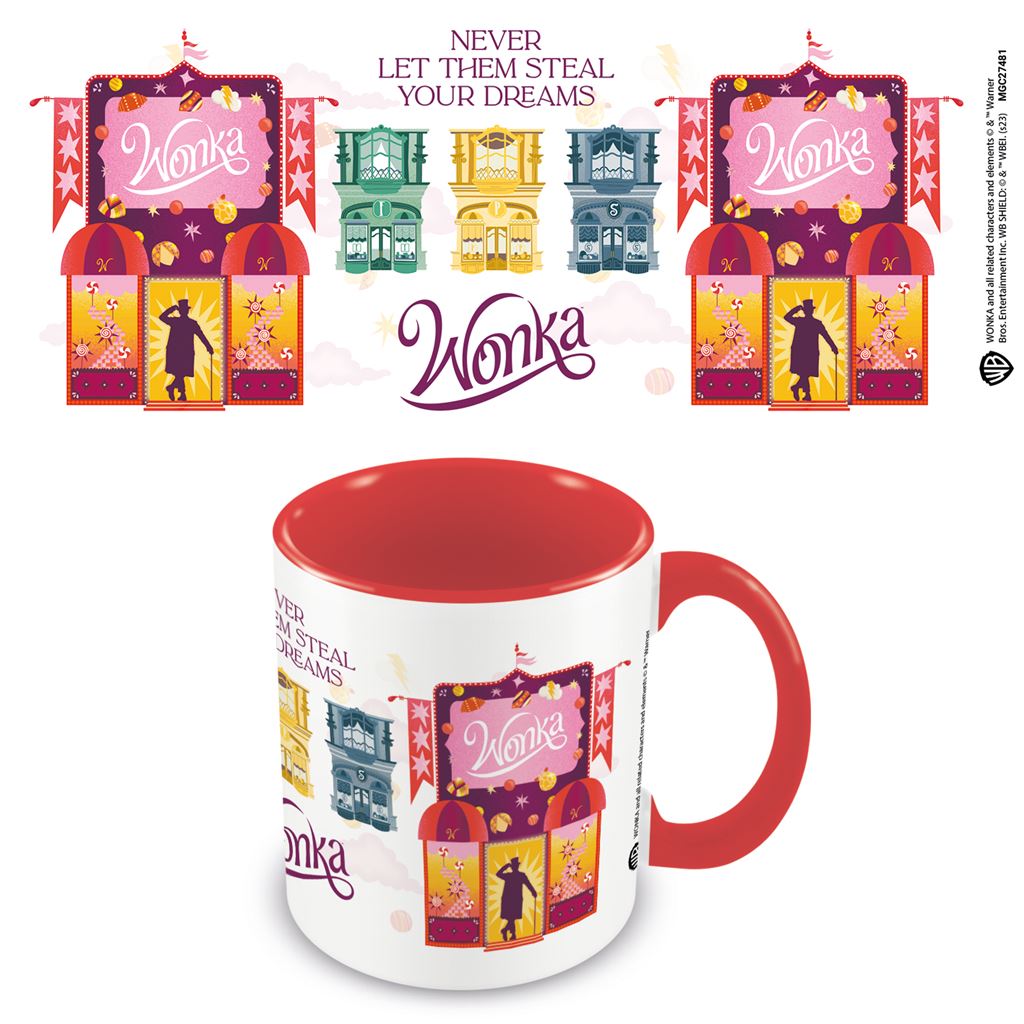 Wonka (Never Let Them Steal Your Dreams) Red 11Oz/315Ml Coloured Inner Mug