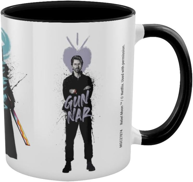 Pyramid International Mug intérieur noir avec inscription « Rebel Moon » (icônes du guerrier