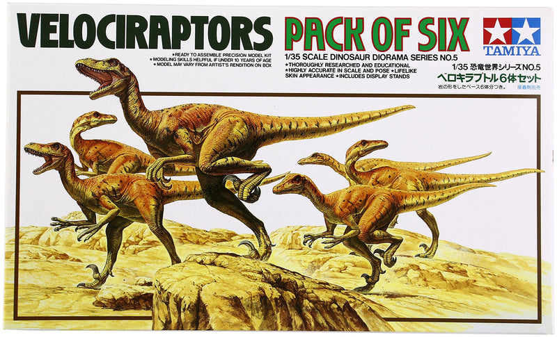 Tamiya 60105 - 1:35 dinosaurs, pack of 6