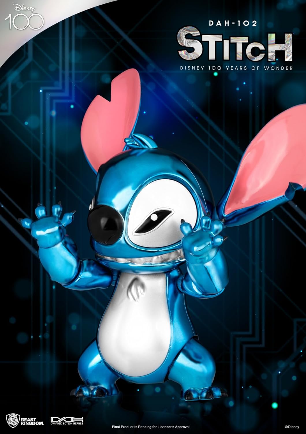 Disney 100 Years of Wonder figurine Dynamic Action Heroes 1/9 Stitch (Lilo & Stitch) 16 cm