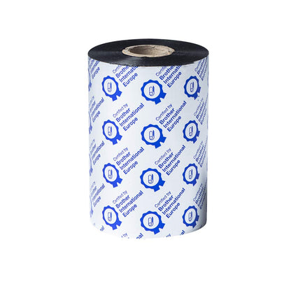 Brother BSP-1D300-110 Thermal Transfer Ink Ribbon, Black, Premium Wax/Resin, 110mm (W) x 300M (L), Brother Certified Supplies