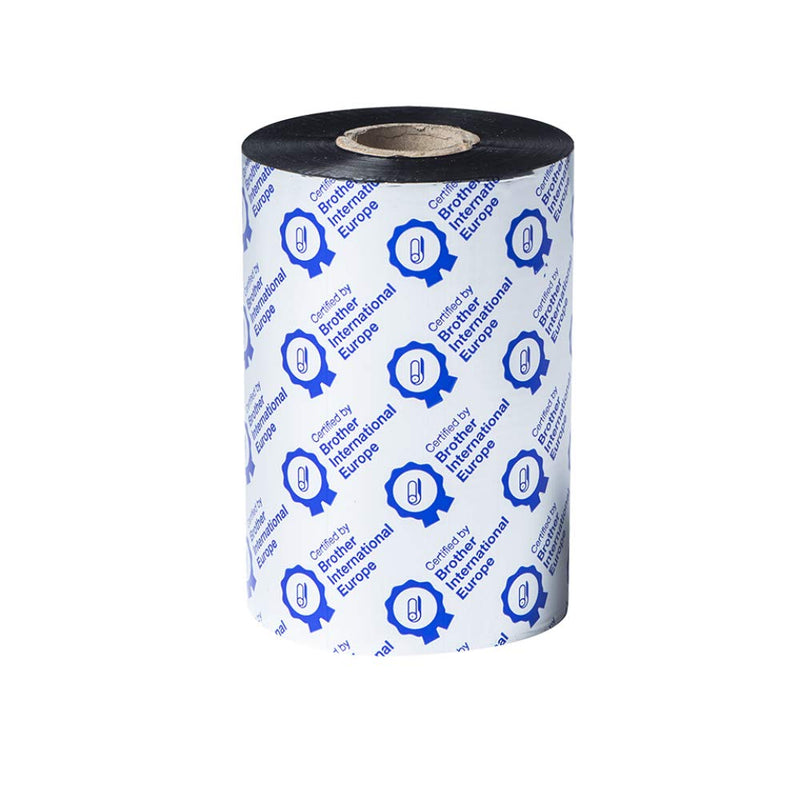 Brother BSP-1D300-110 Thermal Transfer Ink Ribbon, Black, Premium Wax/Resin, 110mm (W) x 300M (L), Brother Certified Supplies