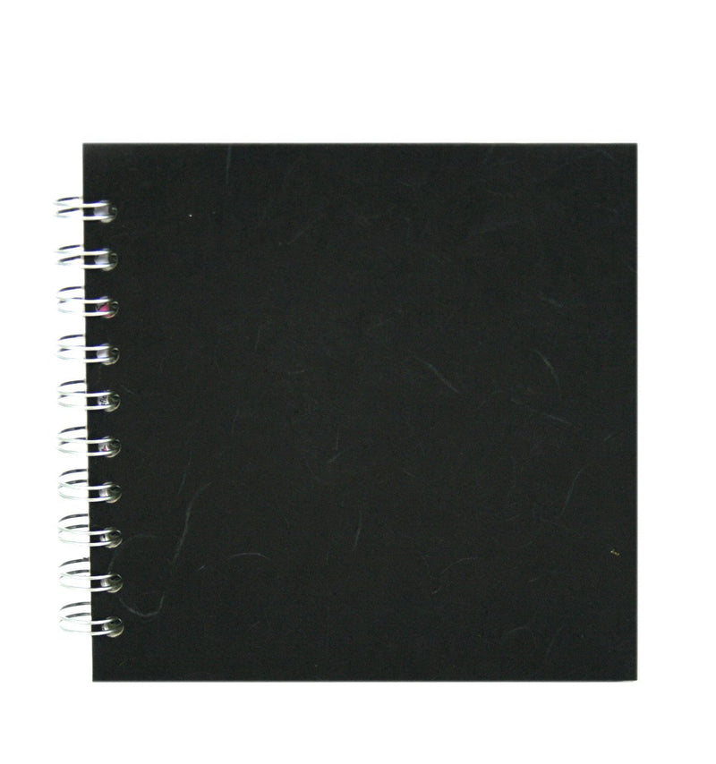 Pink Pig 6x6 Posh Silk Pig White Paper Sketchbook - Black