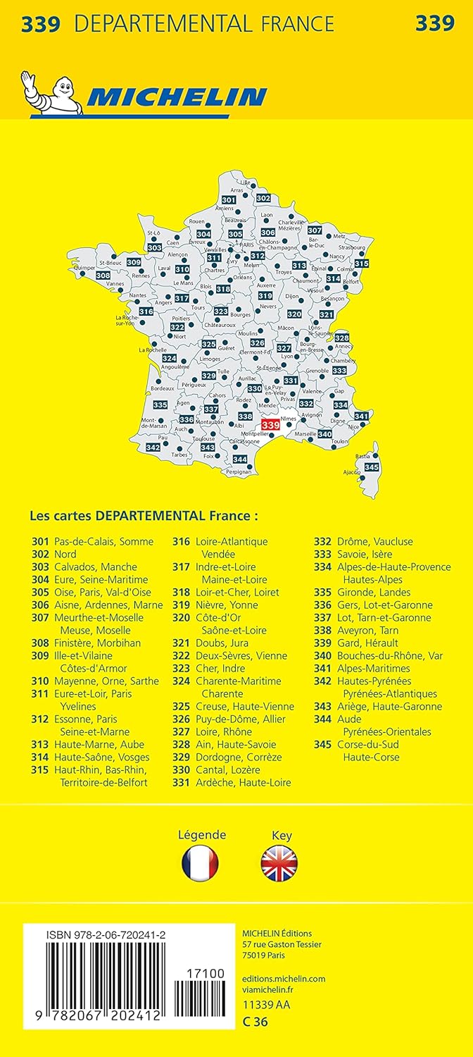 Gard, Herault - Michelin Local Map 339