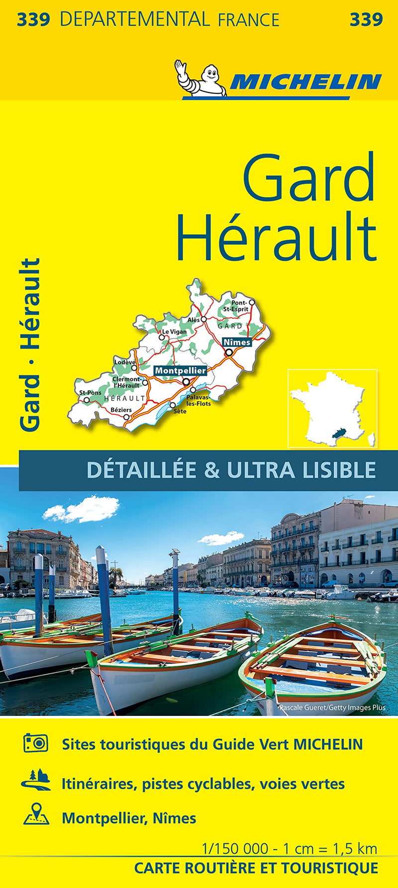 Gard, Herault - Michelin Local Map 339
