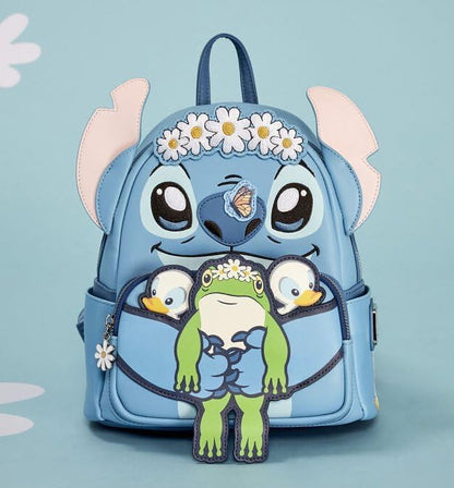 Loungefly Backpacks Disney Lilo And Stitch Springtime Cosplay Mini Backpack Blue