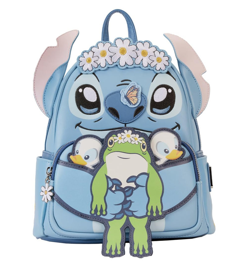 Loungefly Backpacks Disney Lilo And Stitch Springtime Cosplay Mini Backpack Blue