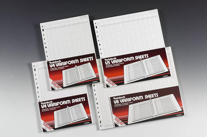 Rexel Twinlock Variform Multi-Ring Binder V8 Cash Refill Sheets 12 Columns , White (Pack of 75